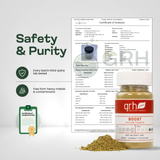Boost Blend Kratom Powder - lab-tested Certificate of Analysis (CoA) detail - energizing GRH Kratom boost blend powder - premium MAP-protected kratom, lab-tested mitragynine, manufactured in Austin, wholesale and bulk for retailers - view 5