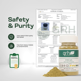 Focus Blend Kratom Powder - lab-tested Certificate of Analysis (CoA) detail - clean-energy GRH Kratom focus blend powder - premium MAP-protected kratom, lab-tested mitragynine, manufactured in Austin, wholesale and bulk for retailers - view 5