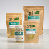 Focus Blend Kratom Powder - lifestyle and packaging context - clean-energy GRH Kratom focus blend powder - premium MAP-protected kratom, lab-tested mitragynine, manufactured in Austin, wholesale and bulk for retailers - view 2