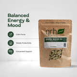Green Maeng Da Kratom Capsules - wholesale trust signal and brand story - balanced-strain GRH Kratom green maeng da capsules - premium MAP-protected kratom, lab-tested mitragynine, manufactured in Austin, wholesale and bulk for retailers - view 4
