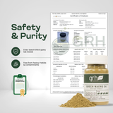 Green Maeng Da Kratom Powder - lab-tested Certificate of Analysis (CoA) detail - balanced-strain GRH Kratom green maeng da powder - premium MAP-protected kratom, lab-tested mitragynine, manufactured in Austin, wholesale and bulk for retailers - view 5