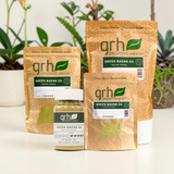 Green Maeng Da Kratom Powder - lifestyle and packaging context (additional angle) - balanced-strain GRH Kratom green maeng da powder - premium MAP-protected kratom, lab-tested mitragynine, manufactured in Austin, wholesale and bulk for retailers - view 2
