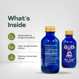 GÜD Tonics Pink Sunset ingredients - real herbs kava root kratom extract tropical fruit tangy - view 3