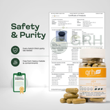 Joy Blend Kratom Capsules - lab-tested Certificate of Analysis (CoA) detail - mood-lifting GRH Kratom joy capsules - premium MAP-protected kratom, lab-tested mitragynine, manufactured in Austin, wholesale and bulk for retailers - view 5