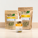 Joy Blend Kratom Capsules - lifestyle and packaging context - mood-lifting GRH Kratom joy capsules - premium MAP-protected kratom, lab-tested mitragynine, manufactured in Austin, wholesale and bulk for retailers - view 2