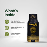 King K Gold ingredients - Mitragyna Speciosa Indonesian kratom with black pepper extract - view 3