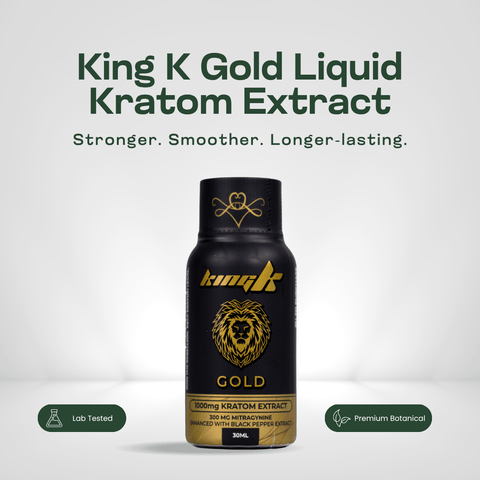 King K Gold Liquid Kratom Extract bottle