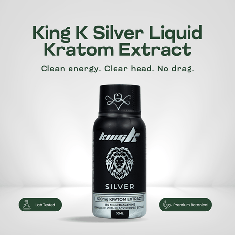 King K Silver Liquid Kratom Extract bottle