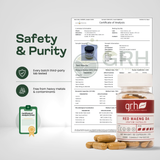 Red Maeng Da Kratom Capsules - lab-tested Certificate of Analysis (CoA) detail - soothing-strain GRH Kratom red maeng da capsules - premium MAP-protected kratom, lab-tested mitragynine, manufactured in Austin, wholesale and bulk for retailers - view 5