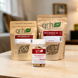 Red Maeng Da Kratom Capsules - lifestyle and packaging context (additional angle) - soothing-strain GRH Kratom red maeng da capsules - premium MAP-protected kratom, lab-tested mitragynine, manufactured in Austin, wholesale and bulk for retailers - view 2
