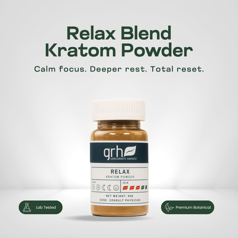 Relax Blend Kratom Powder bag
