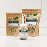 Super Green Kratom Capsules - lifestyle and packaging context - beginner-friendly GRH Kratom super green capsules - premium MAP-protected kratom, lab-tested mitragynine, manufactured in Austin, wholesale and bulk for retailers - view 2