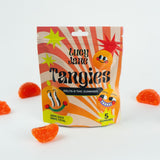 Lucy Jane Tangies Delta-9 THC Gummies - lifestyle and packaging context - 30mg Delta-9 THC per gummy, 150mg per bag, juicy orange citrus flavor, 2018 Farm Bill compliant hemp-derived Delta-9 gummies, wholesale and bulk for retailers - view 2