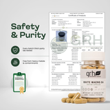 White Maeng Da Kratom Capsules - lab-tested Certificate of Analysis (CoA) detail - invigorating-strain GRH Kratom white maeng da capsules - premium MAP-protected kratom, lab-tested mitragynine, manufactured in Austin, wholesale and bulk for retailers - view 5