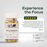 White Maeng Da Kratom Capsules - customer review highlight - invigorating-strain GRH Kratom white maeng da capsules - premium MAP-protected kratom, lab-tested mitragynine, manufactured in Austin, wholesale and bulk for retailers - view 6