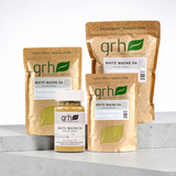 White Maeng Da Kratom Powder - lifestyle and packaging context - invigorating-strain GRH Kratom white maeng da powder - premium MAP-protected kratom, lab-tested mitragynine, manufactured in Austin, wholesale and bulk for retailers - view 2